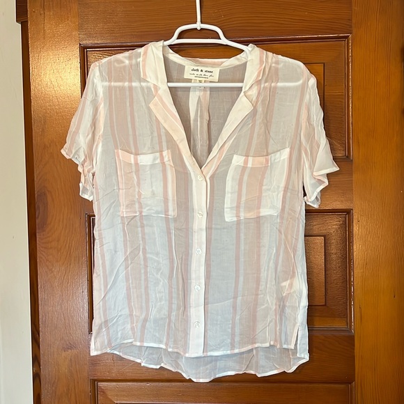 Anthropologie Cloth & Stone short sleeve button up - Picture 1 of 3